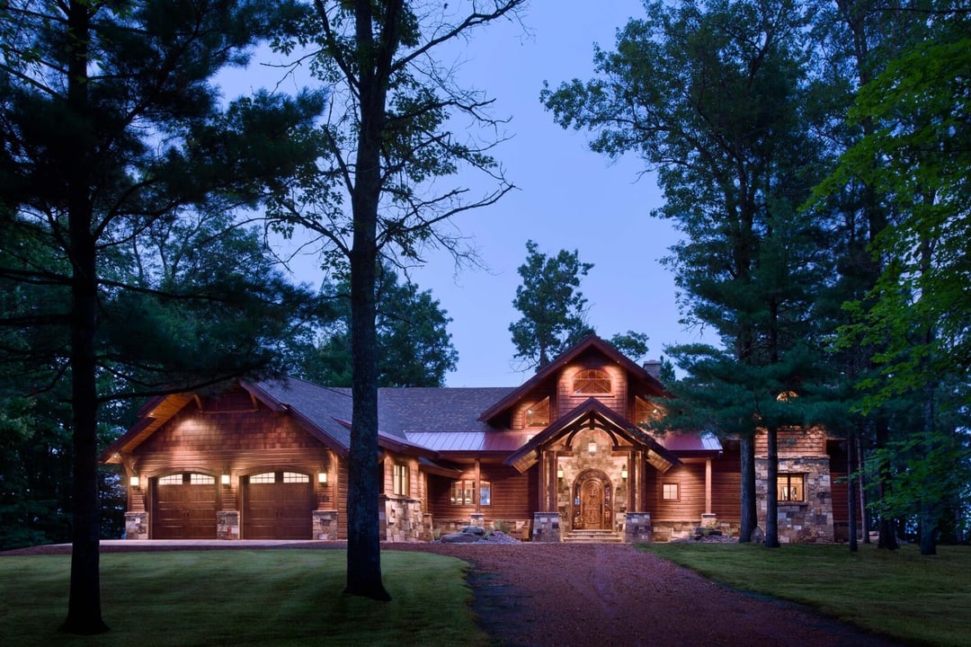 Lakefront home Wisconsin Mountain Architects Hendricks Architecture